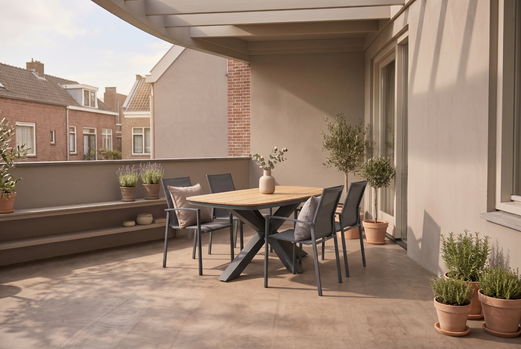 Lifestyle Timo/Camila 180x100 cm dining tuinset 5-delig