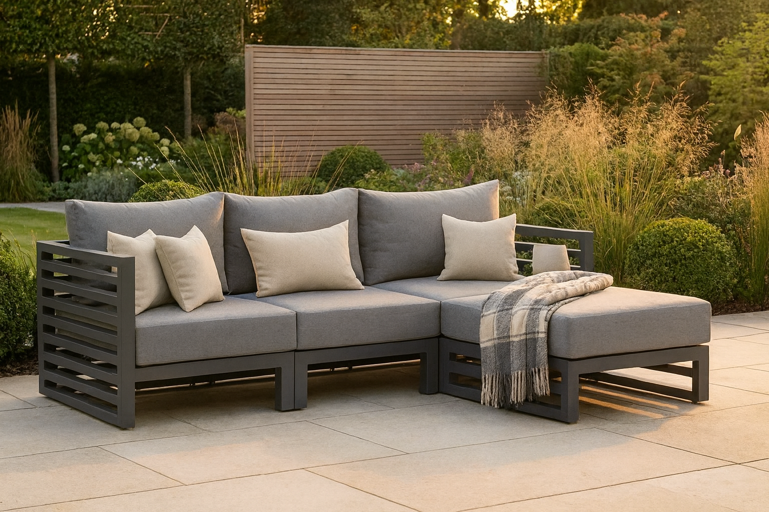 Santika Jaya chaise longue loungeset 4-delig