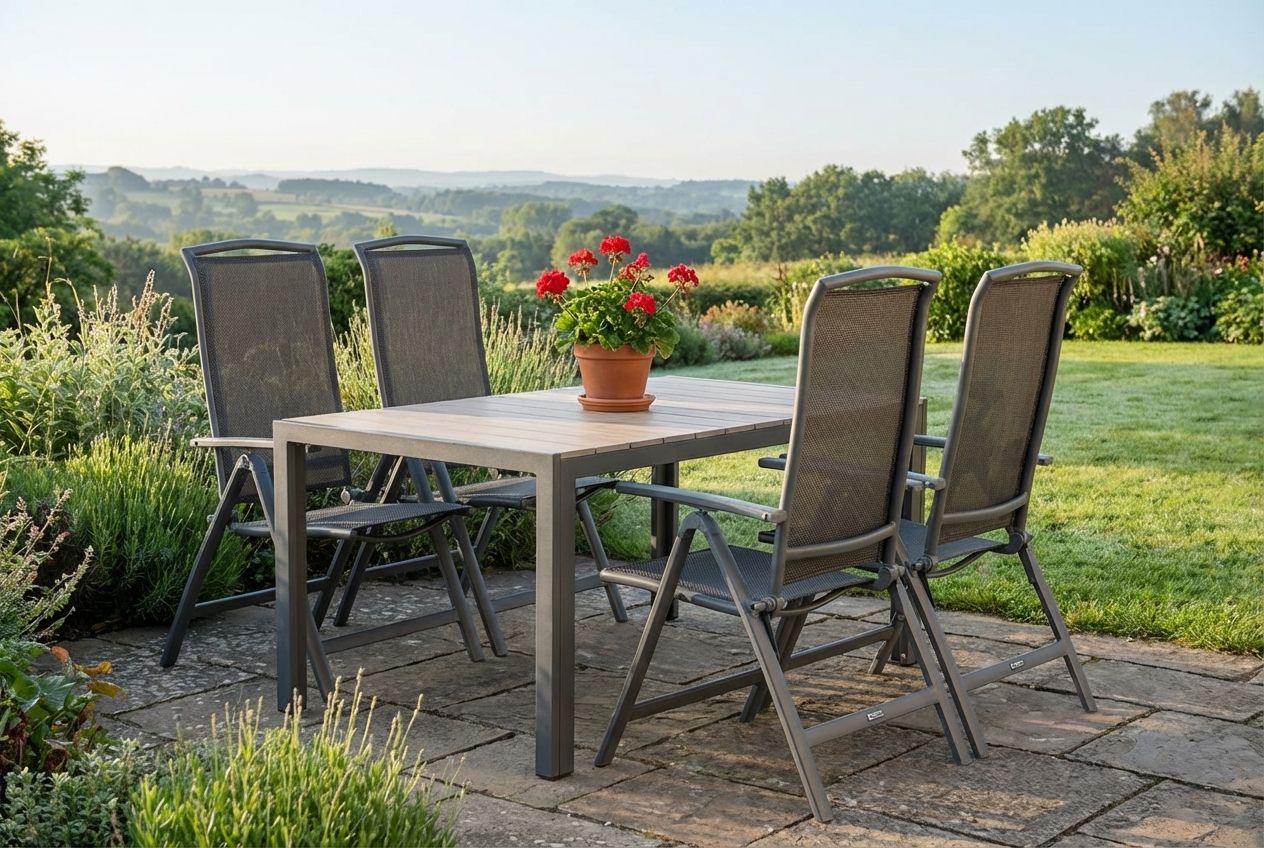 Lifestyle Tirana/Young 155 cm dining tuinset 5-delig