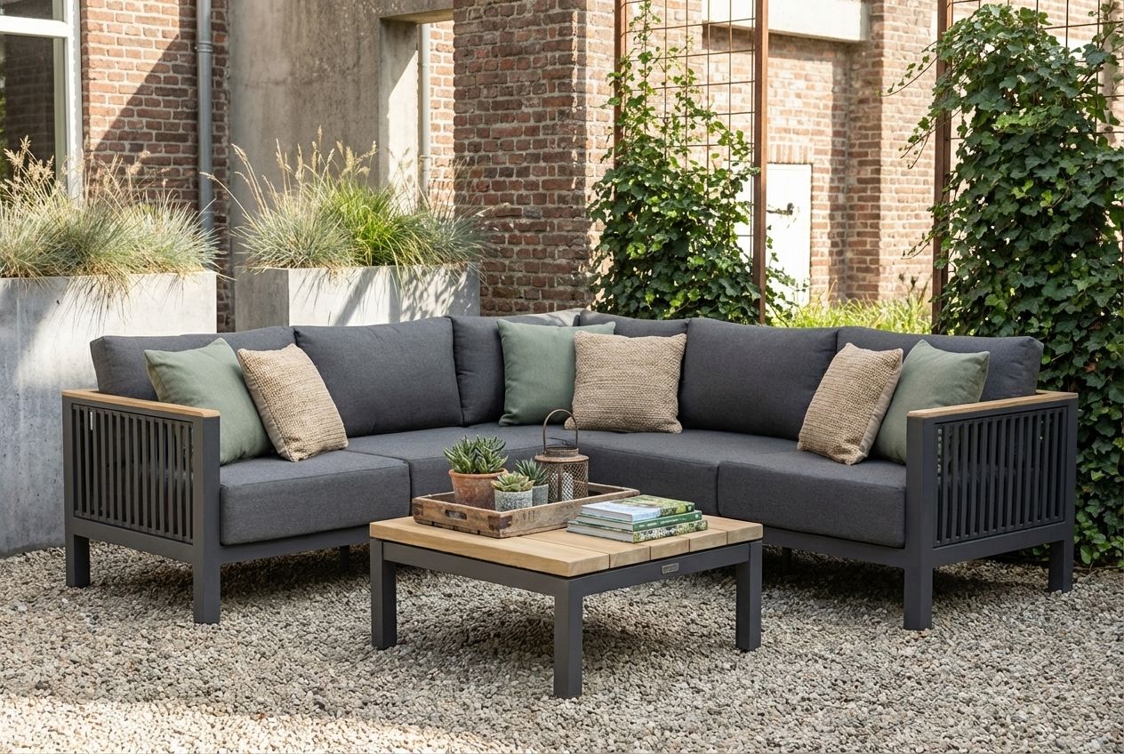 Santika Shadow/Riviera 75 cm hoek loungeset 4-delig