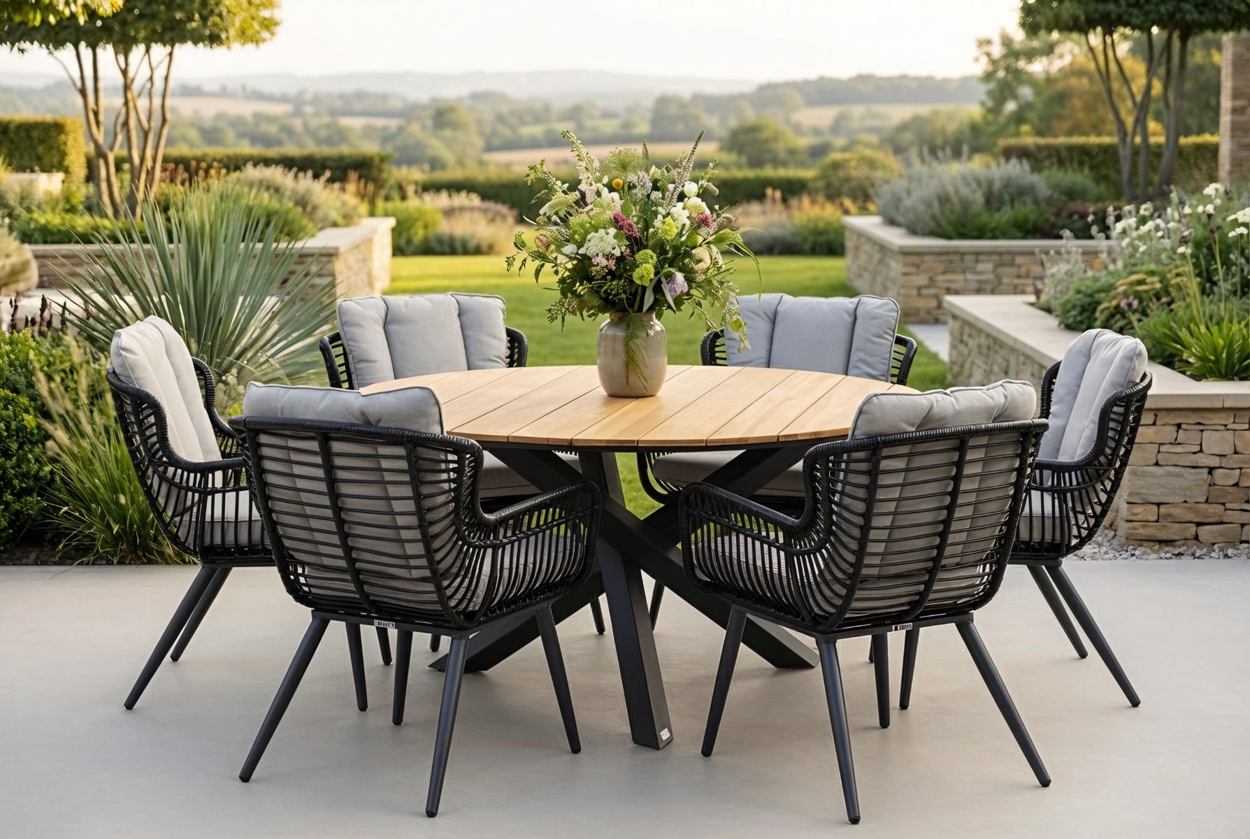 Coco&#x20;Azzano&#x2F;Fabriano&#x20;150&#x20;cm&#x20;dining&#x20;tuinset&#x20;7-delig