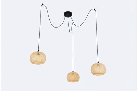 Oosterse buiten hanglamp bamboe 3-lichts IP44 - Rafael