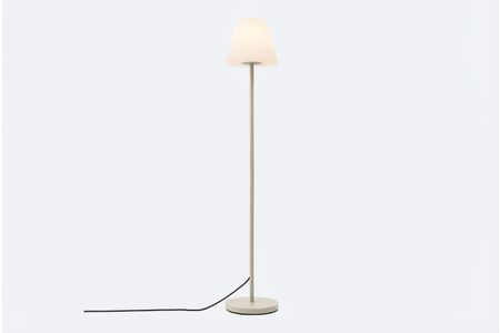 Buiten vloerlamp beige met witte kap IP65 - Virginia