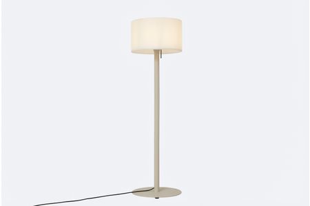 Scandinavische buiten vloerlamp beige met witte kap IP44 - Mississippi