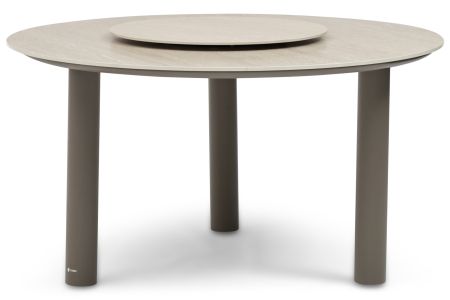 Coco Trino dining tuintafel 140 cm met lazy susan