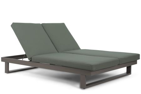 Lifestyle Massimo ligbed met kussen antraciet/moss green