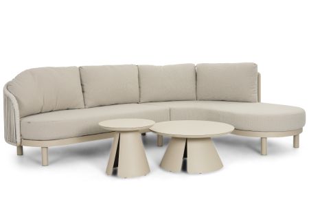 Santika Nanda/Cayora 50/80 cm hoek loungeset 4-delig