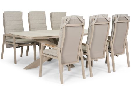 Lifestyle Vivaro/Belluno 220x100 cm dining tuinset 7-delig