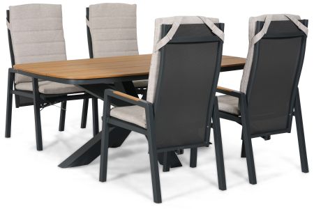 Lifestyle Vivaro/Camila 180x100 cm dining tuinset 5-delig