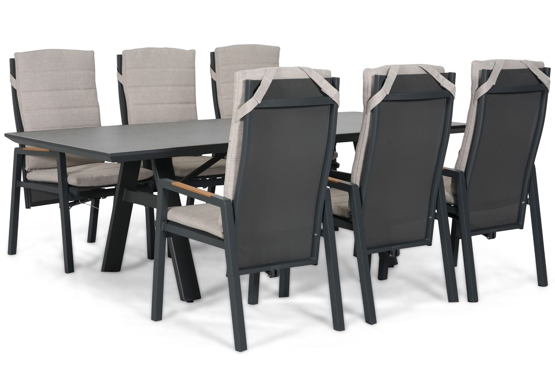 Lifestyle Vivaro/Monza 230x100 cm dining tuinset 7-delig