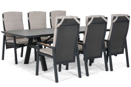 Lifestyle Vivaro/Monza 230x100 cm dining tuinset 7-delig