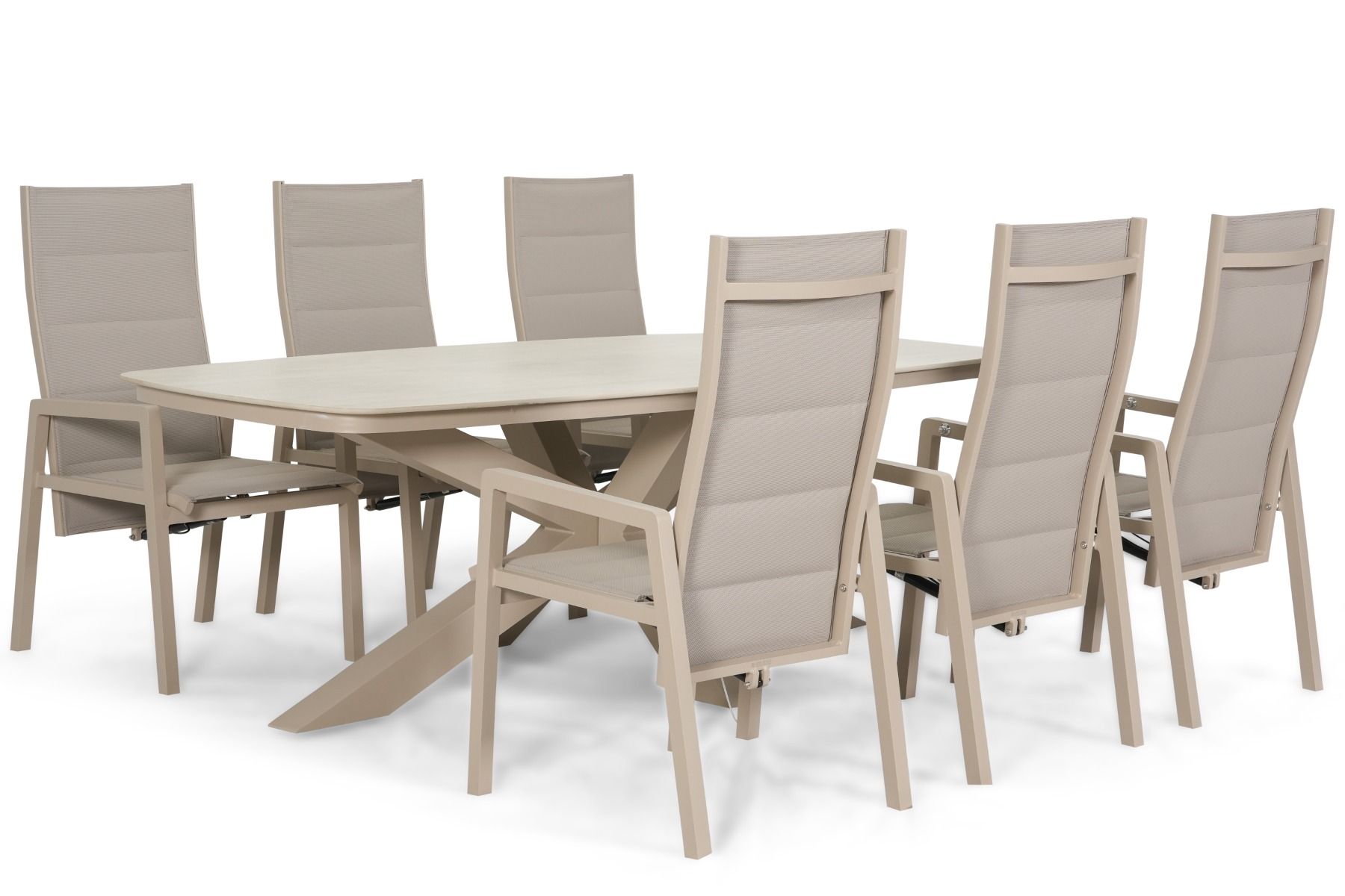 Lifestyle Essence/Belluno 220x100 cm dining tuinset 7-delig
