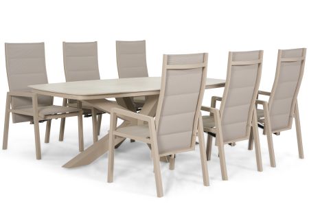 Lifestyle Essence/Belluno 220x100 cm dining tuinset 7-delig