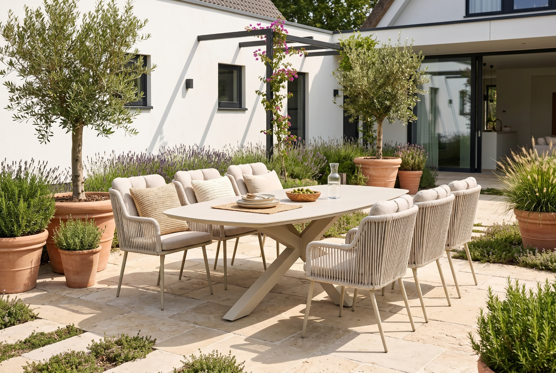 Lifestyle Tivoli/Voyage 240x120 cm dining tuinset 7-delig