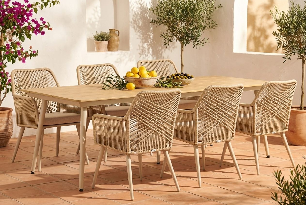 Coco&#x20;Vedra&#x2F;Matale&#x20;240&#x20;cm&#x20;dining&#x20;tuinset&#x20;7-delig