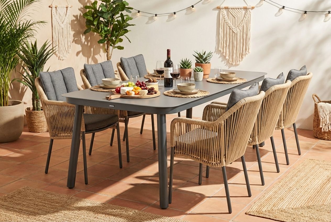 Lifestyle Marbella/Tavano 220 cm dining tuinset 7-delig