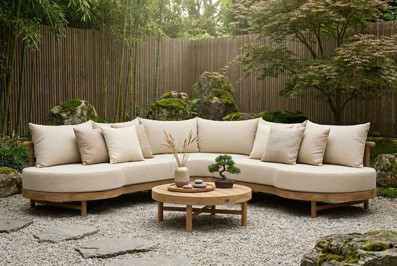 Santika Kayu hoek loungeset 4-delig