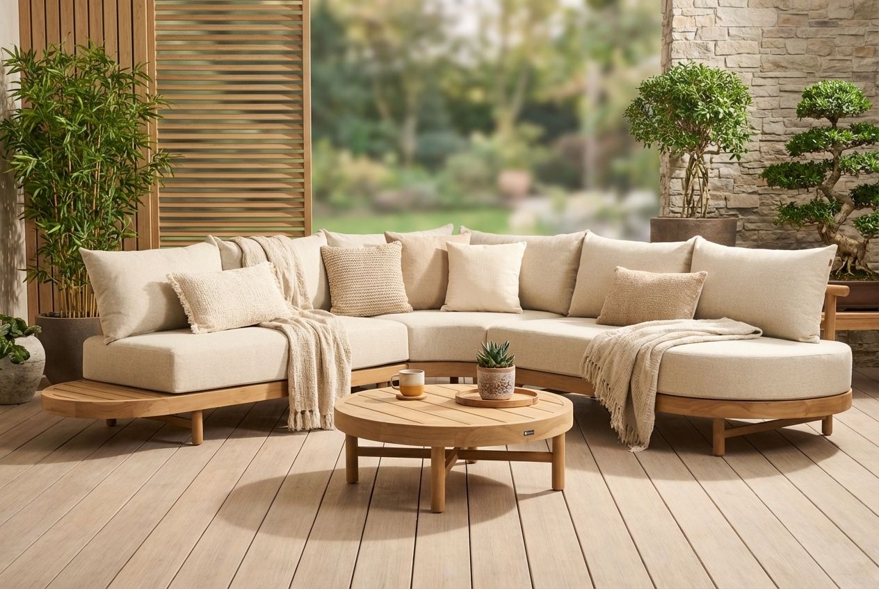 Santika Kayu hoek loungeset 4-delig