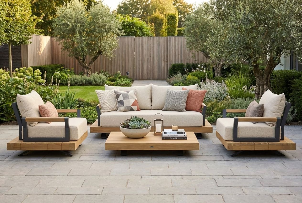 Santika Supreme/Supralux 130 cm stoel-bank loungeset 4-delig