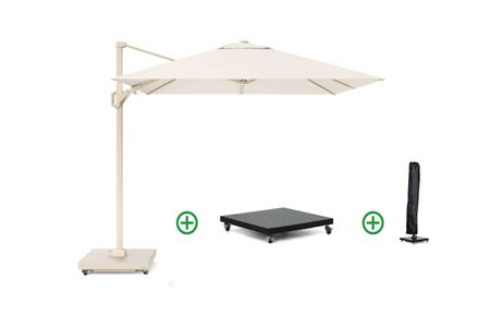 Platinum Voyager zweefparasol 2.7x2.7m T2 (incl. voet + hoes) Ivoor