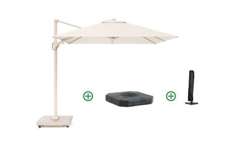 Platinum Voyager zweefparasol 2.7x2.7m T2 (incl. voet + hoes) Ivoor