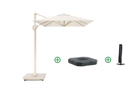 Platinum Voyager zweefparasol 2.5x2.5m T1 (incl. voet + hoes) Ivoor