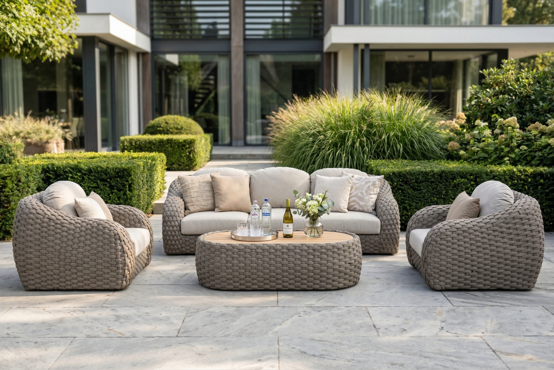 Santika Corda stoel-bank loungeset 4 delig