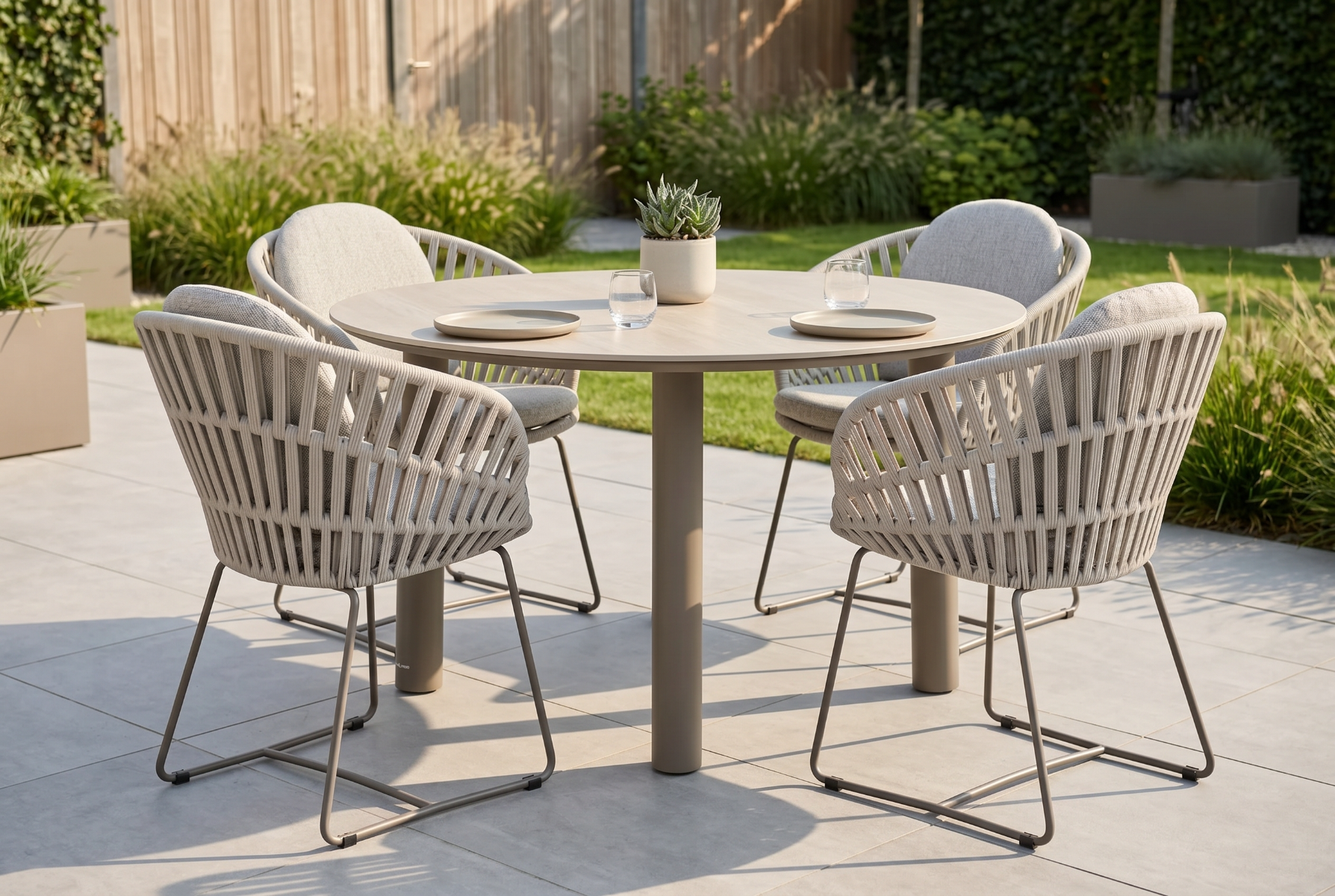 Santika Amara/Trino 140 cm dining tuinset 5-delig
