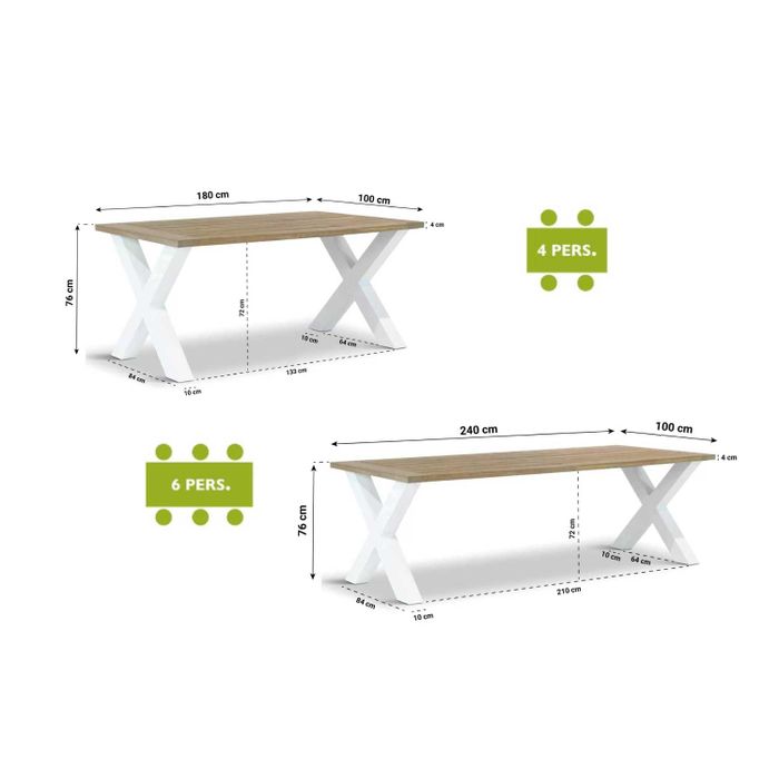 Lifestyle Fiora/Cardiff 180 cm dining tuinset 5-delig