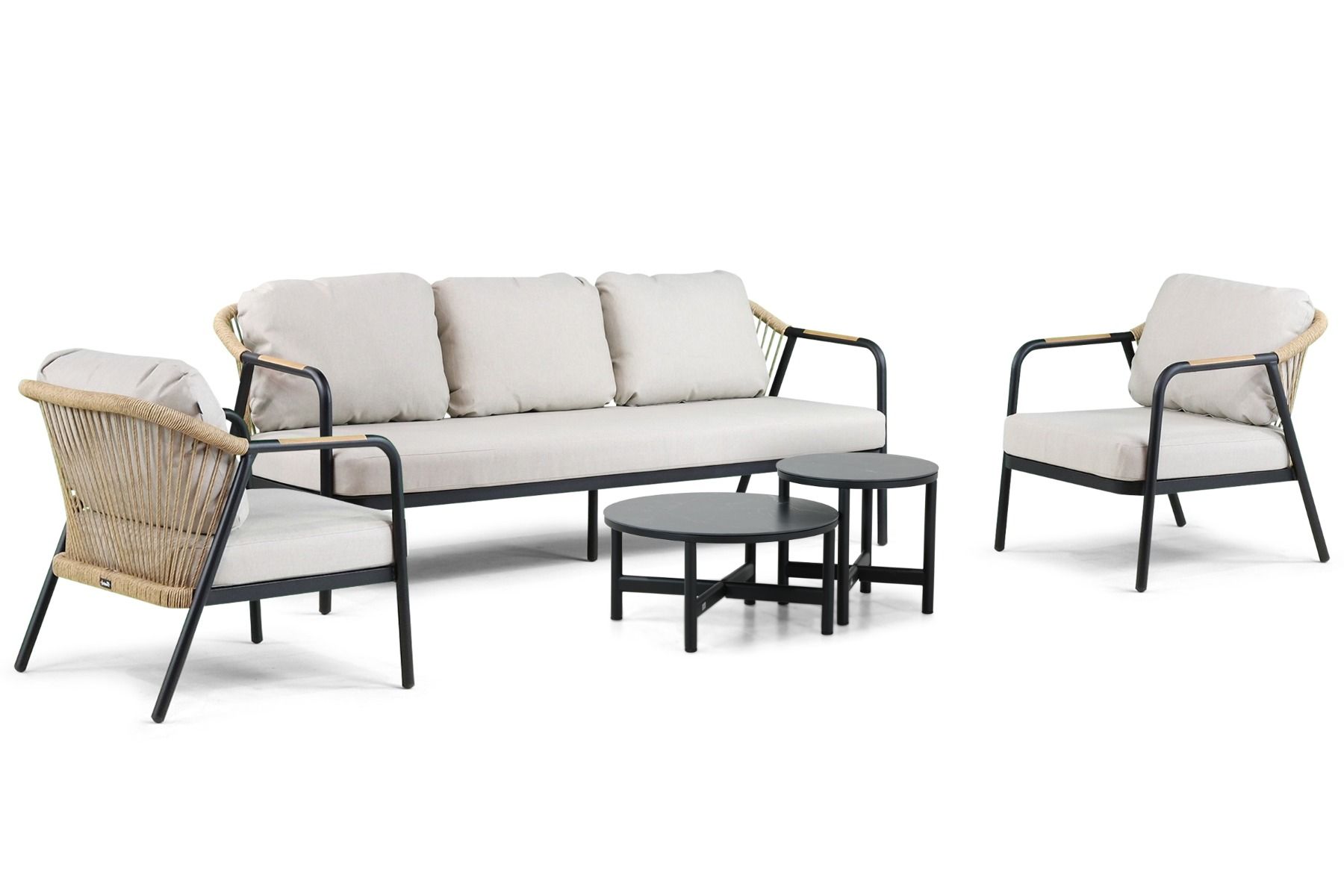 Hartman Nice/Terraturn 50/70 cm stoel-bank loungeset 5-delig