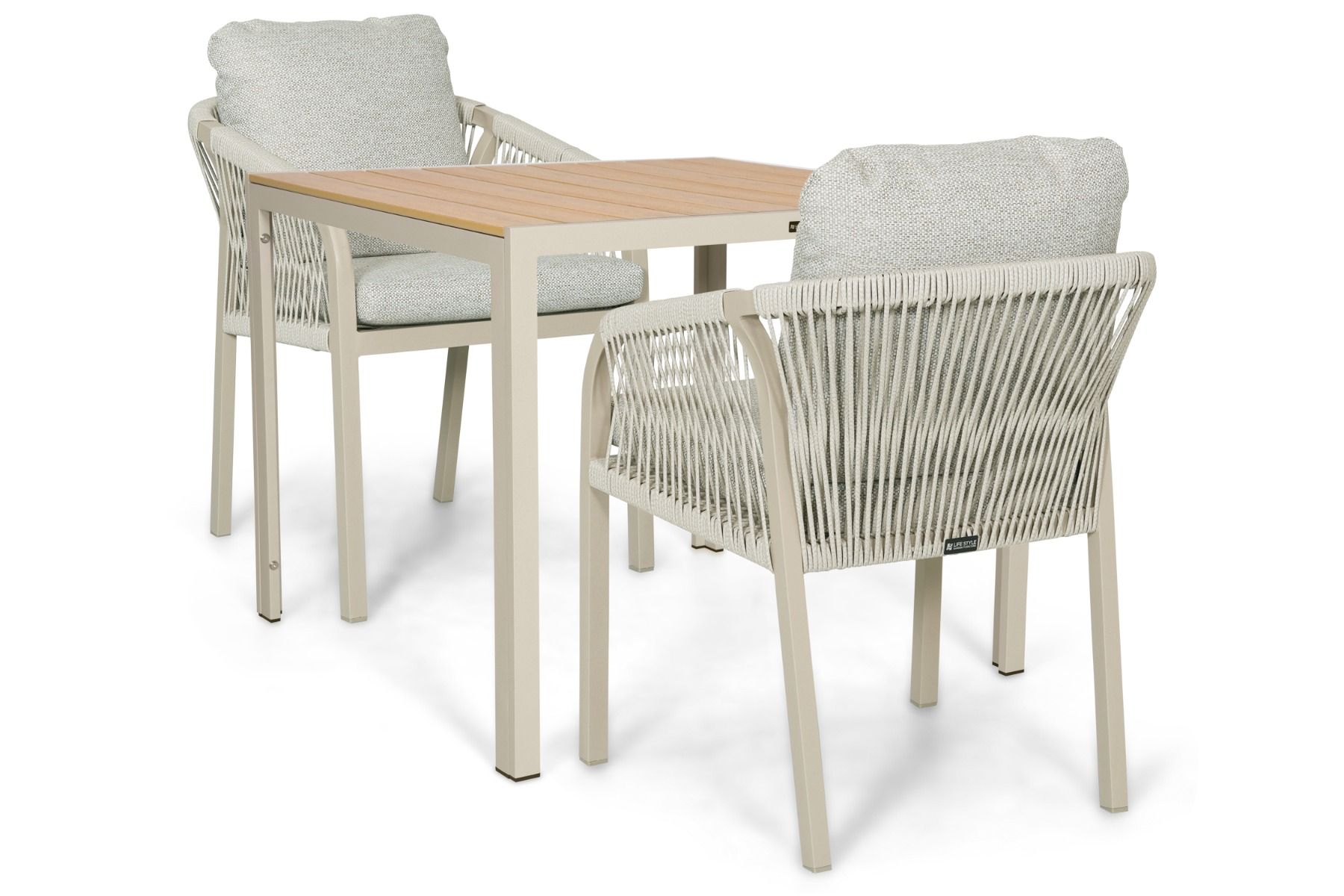 Lifestyle Biagio/Creta 90x90 cm dining tuinset 3-delig