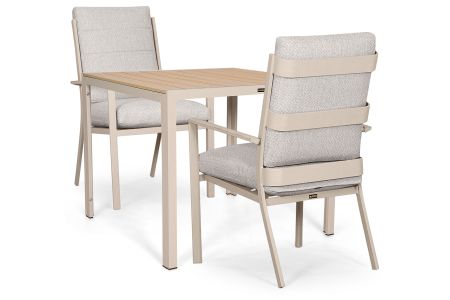 Lifestyle Lecce/Creta 90x90 cm dining tuinset 3-delig