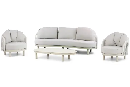 Santika Nanda stoel-bank loungeset 4-delig