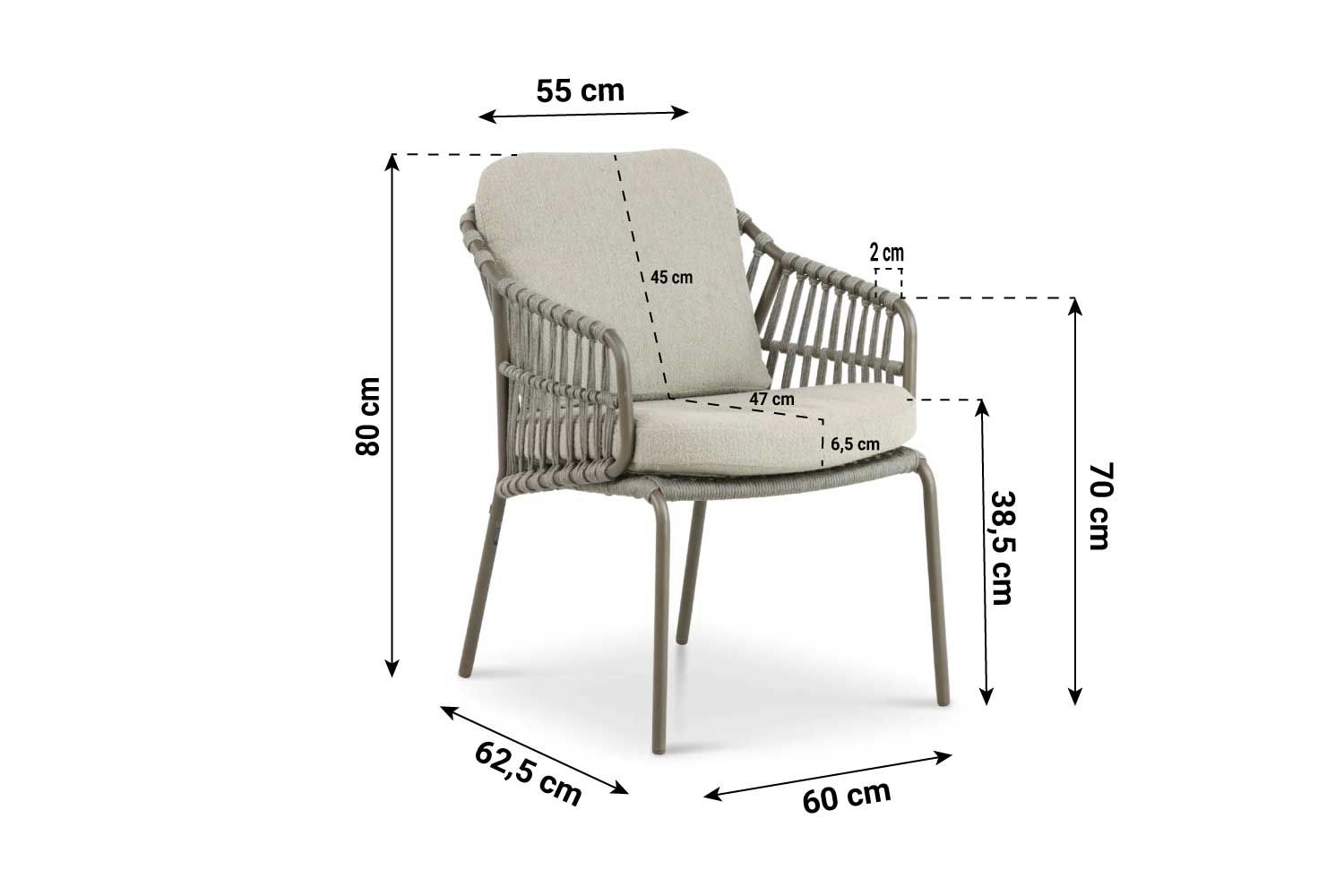 4 Seasons Outdoor Capalbio/Sand City 160 cm dining tuinset 7-delig