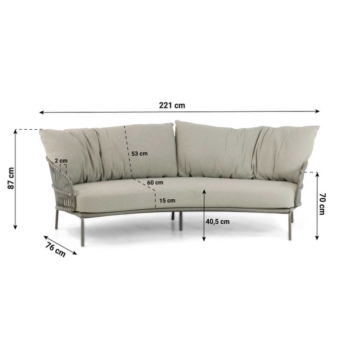 4 Seasons Outdoor Capalbio stoel-bank loungeset 3-delig