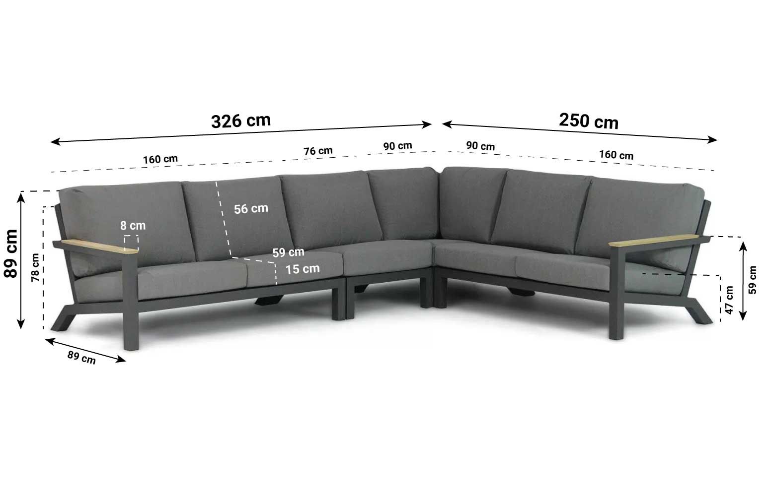 4 Seasons Outdoor Capitol hoek loungeset 5-delig