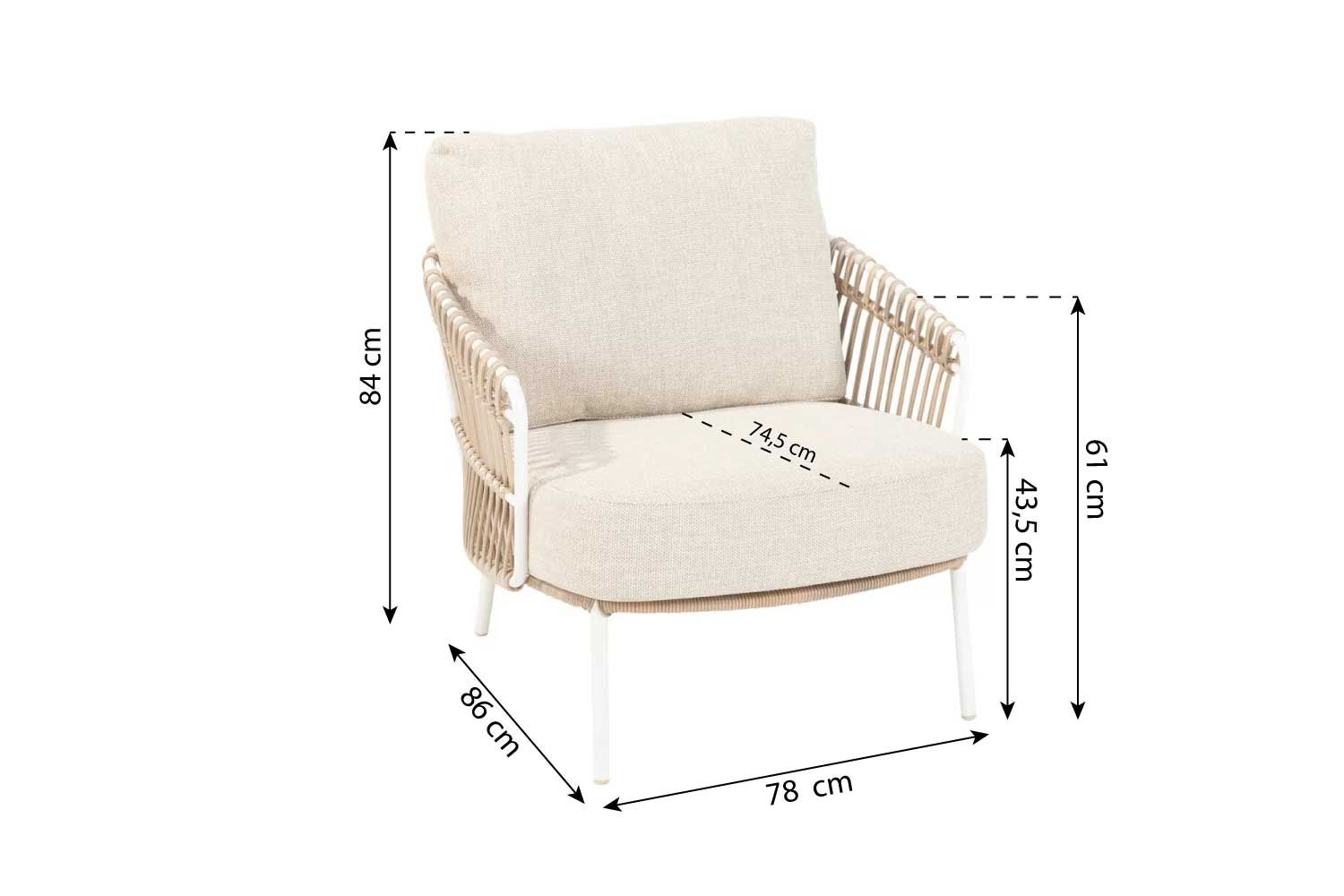4 Seasons Outdoor Dalias lounge tuinstoel