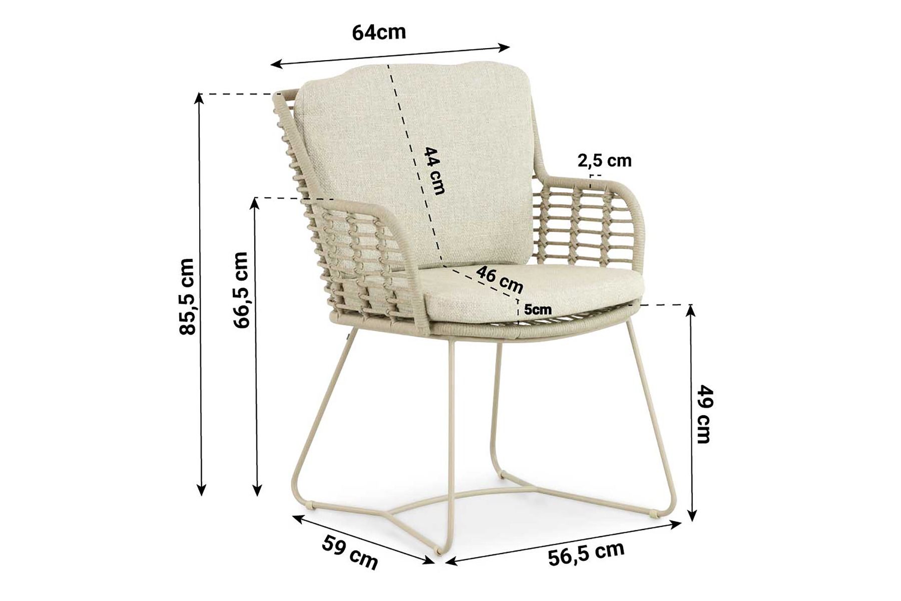 4 Seasons Outdoor Fabrice/Sentis 180 cm dining tuinset 5-delig