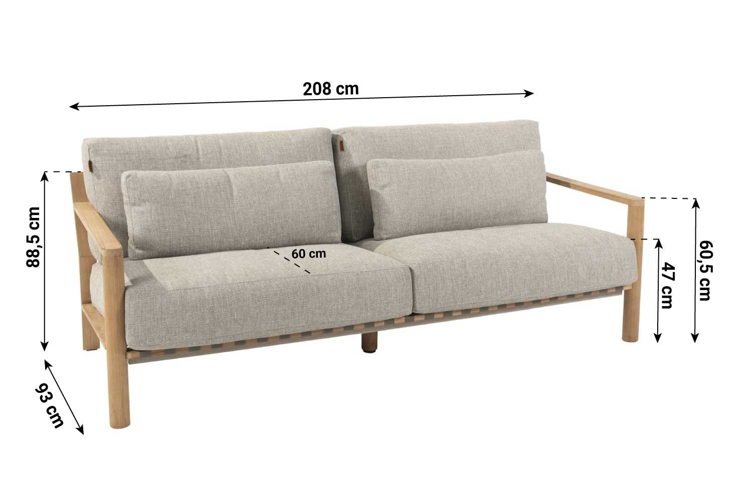 4 Seasons Outdoor Lucas stoel-bank loungeset 4-delig thumbnail