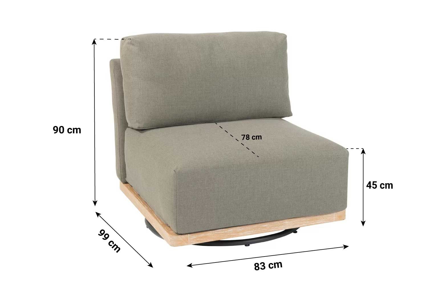 4 Seasons Outdoor Yara lounge tuinstoel draaibaar