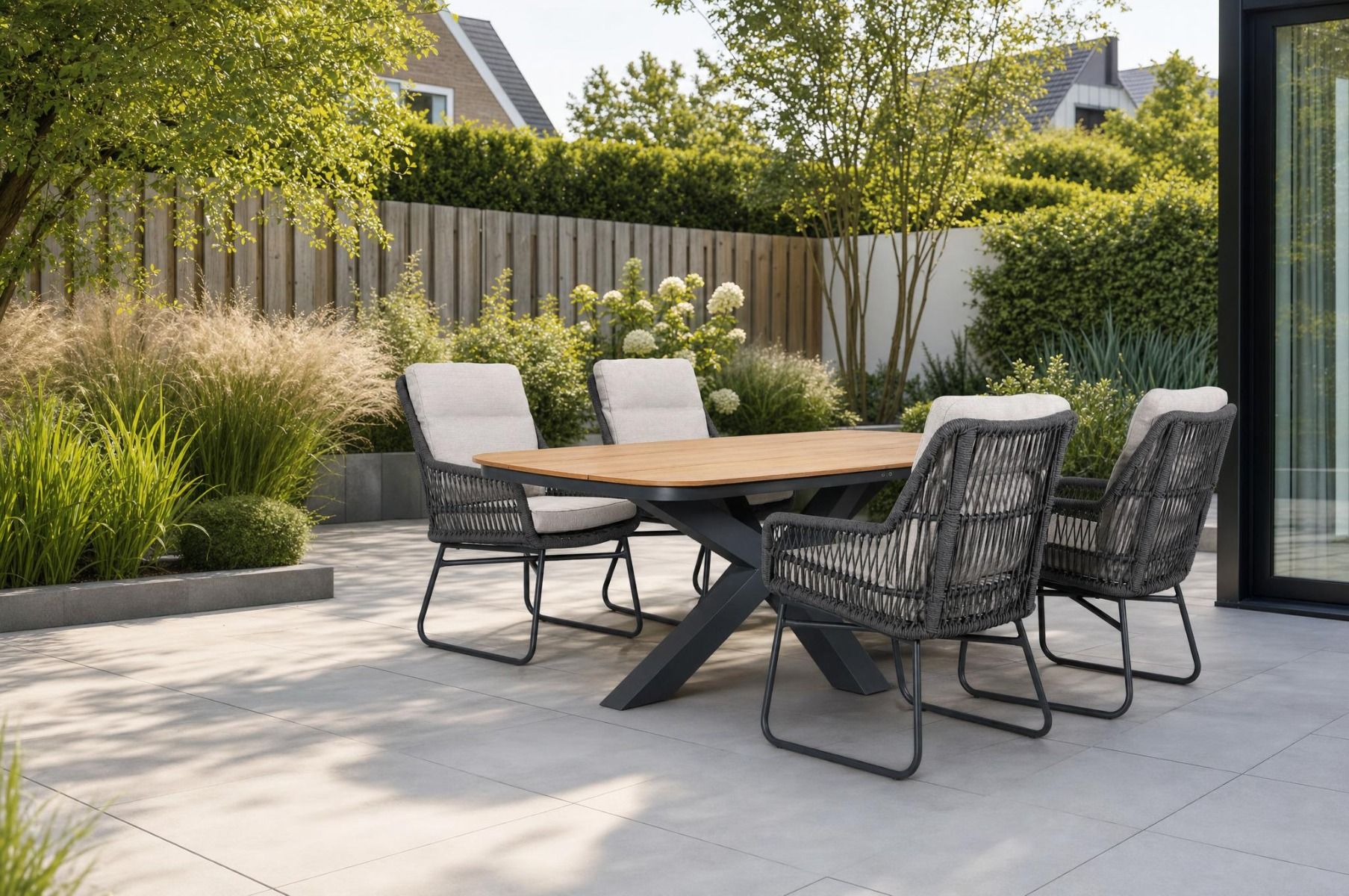 Lifestyle Vicente/Camila 180x100 cm dining tuinset 5-delig