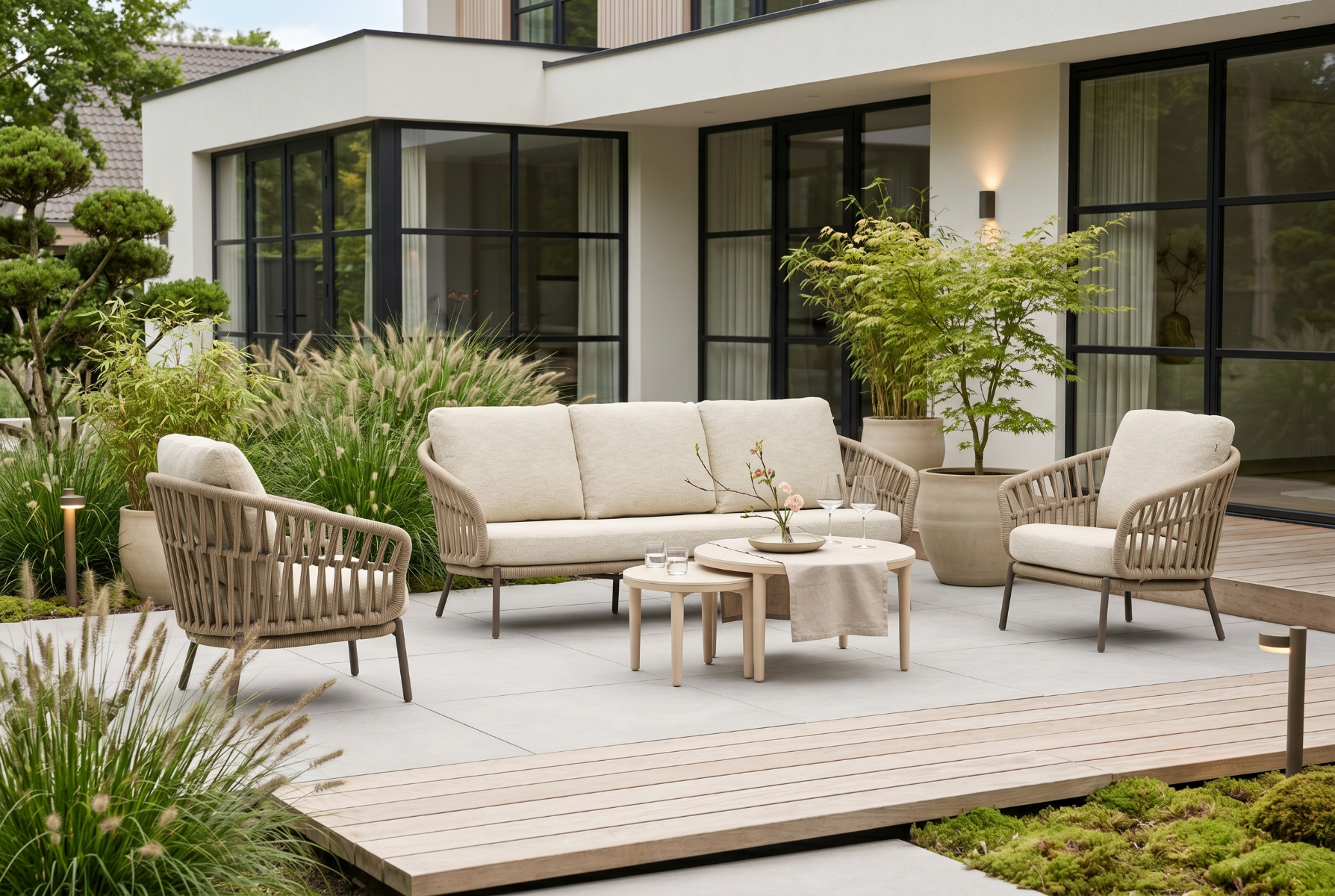 Coco Elara/Ibiza 50/70 cm stoel-bank loungeset 5-delig