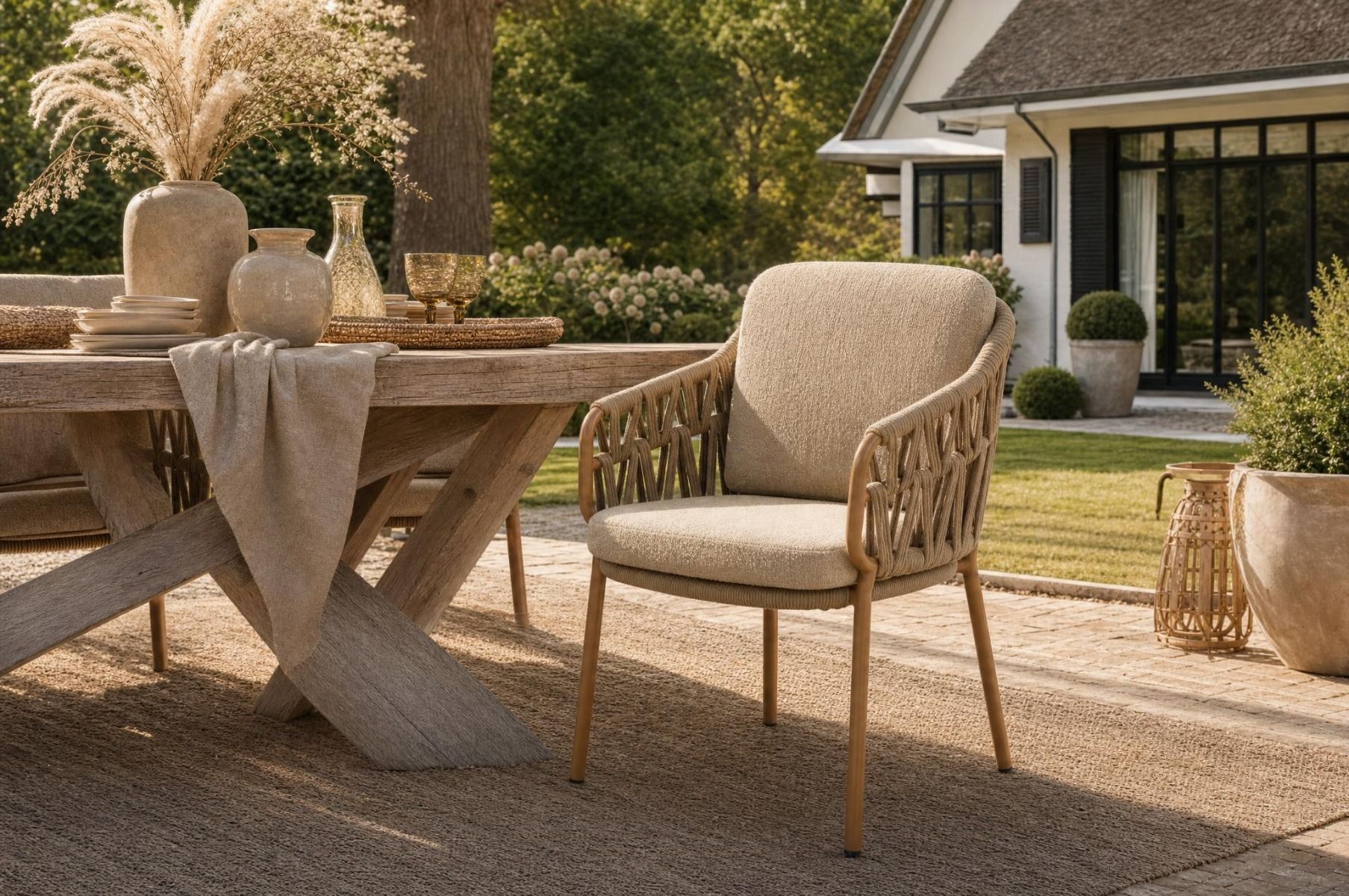 4 Seasons Biarritz Gartenstuhl amber mit 2 Kissen (pro 2 Stück)