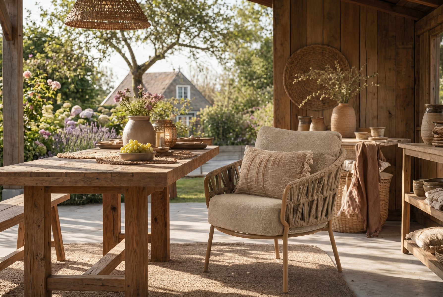 4 Seasons Biarritz low dining chair amber with 2 cushions(per 2 stuks)