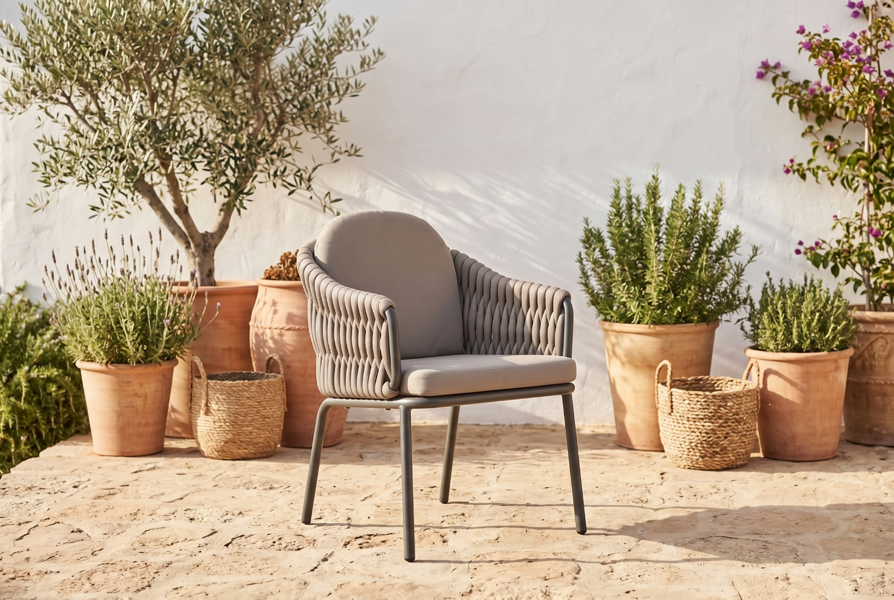 4 Seasons Calma Gartenstuhl loft mit 2 Kissen
