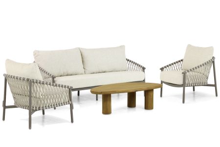 4 Seasons Outdoor Allora/Riah 135 cm stoel-bank loungeset 4-delig