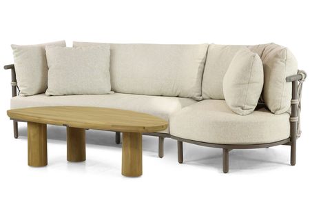 4 Seasons Outdoor Ezra/Riah 135 cm organisch loungeset 3-delig