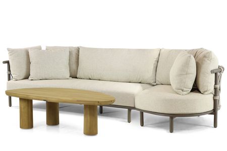 4 Seasons Outdoor Ezra/Riah 135 cm organisch loungeset 3-delig