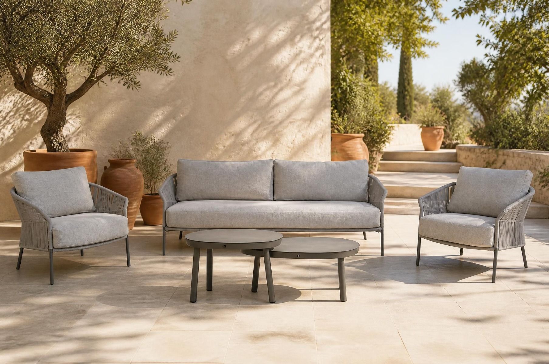 4 Seasons Outdoor Florence/Livo stoel-bank loungeset 5-delig