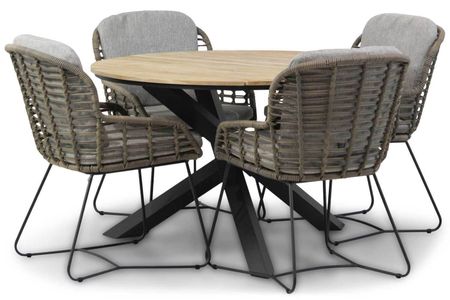 4 Seasons Lugano/Fabriano 120 cm dining tuinset 5-delig